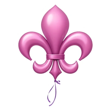 Fleur de lis pink balloon  sticker