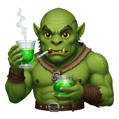 create a dnd style orc.png for units that drank an invisibility potion using 48x48 pixels size sticker