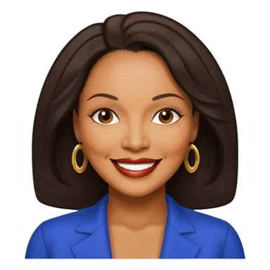 Lynn Whitfield with dark brown hair sticker