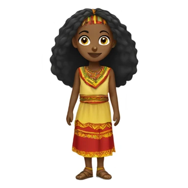 An Ethiopian girl wearing cultural attire sticker