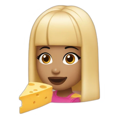 Nicki Minaj eating cheese sticker