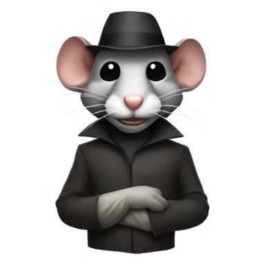 Rat in a Guy fawkes anonymous mask  sticker