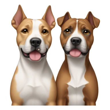 Two Amstaff friends sticker