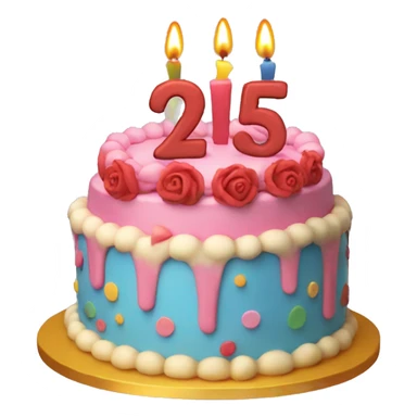 25th birthday cake sticker