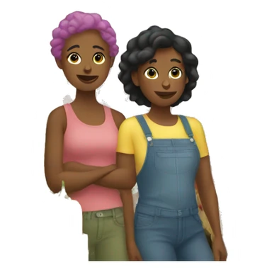 Lesbians at the farmers market sticker