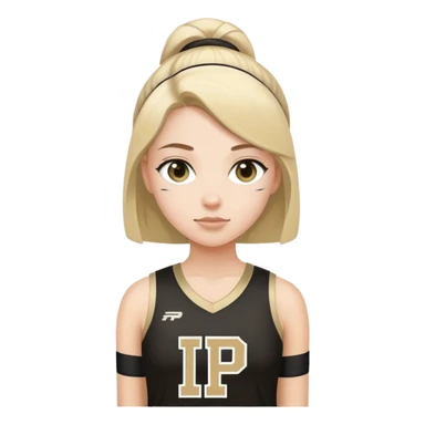 Girl in purdue P jersey sticker