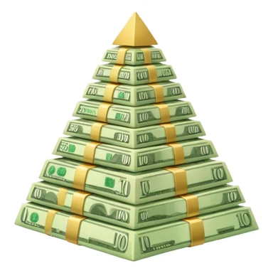 PIRAMID OF BANKNOTES sticker