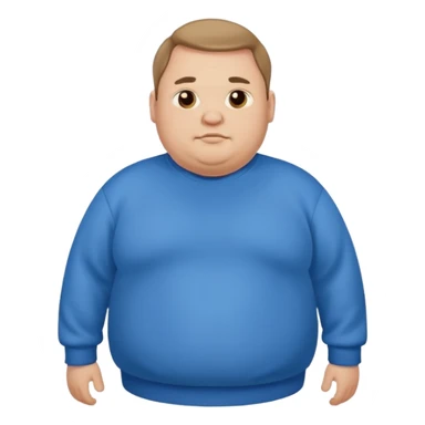 Fat man blue sweatshirt sticker