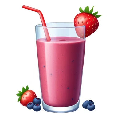 Smoothie with strawberry and bluberrys sticker