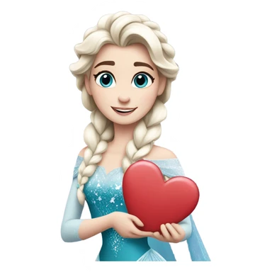Elsa with valentine  sticker