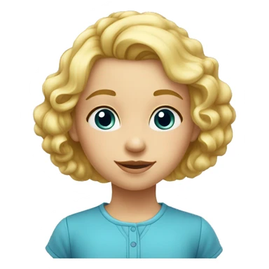 fille 9 ans blonde yeux bleu boucle et des couette sticker