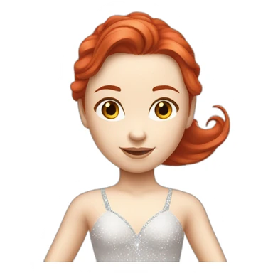 Alexandra trusova figure skater long red hair sticker
