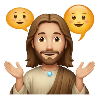 jesus sonrie y una burbuja de dialogo dice gracias por tu compra sticker