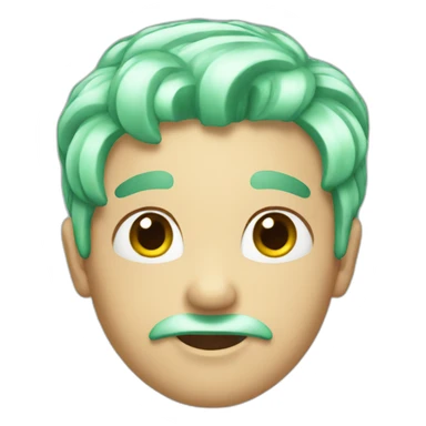 mint hair sticker
