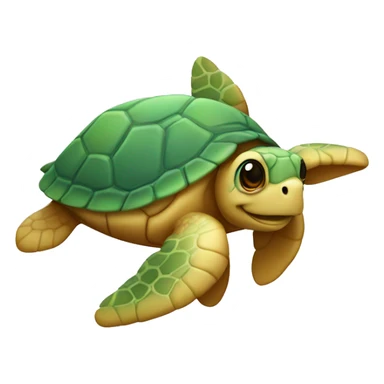 Sea turtle with a starfish on it sticker