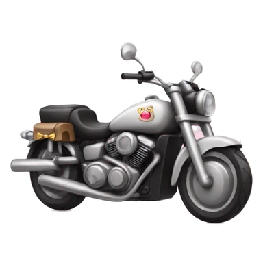 Cute motorcycle with a bow sticker