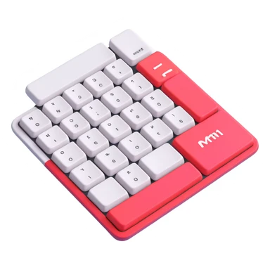 3D style keyboard, transparent background sticker