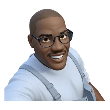 smiling boy in white shirt sticker