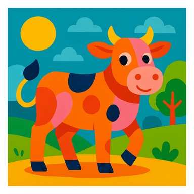 Cow sticker