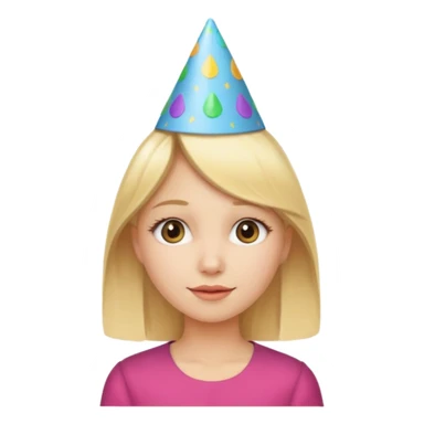 Blonde girl on her birthday  sticker