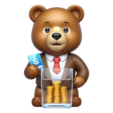 Dave bear glass banking app sticker