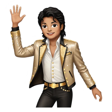 Michael Jackson moonwalking sticker