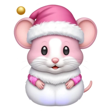 Mouse with santa hat sticker