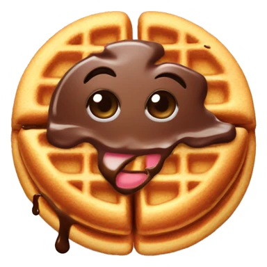 Waffle with chocolate  sticker