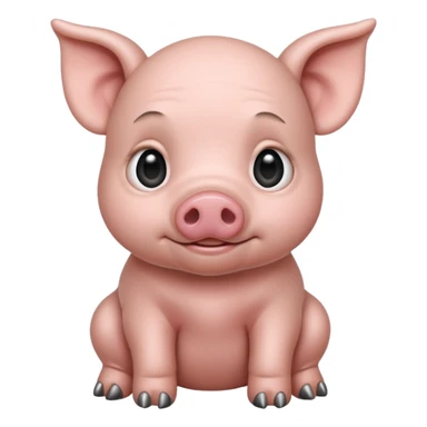 gray colored baby pig sticker