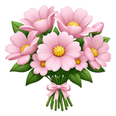 pale pink flower bouquet  sticker