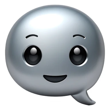 AI chat bubble with digital face, messaging bot icon sticker