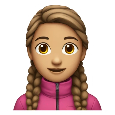 smiling girl with Brown eyes outfit ski sticker