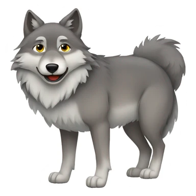 pregnant wolf sticker