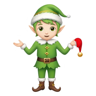 Christmas elf green outfit sticker