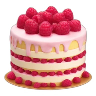 cream and raspberry cake sticker