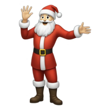 Full height Actively gesturing with hands pale skin Santa Claus sticker