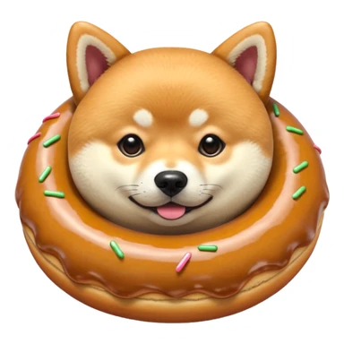 Shiba Jasper doughnut sticker