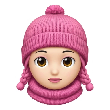 beanie: rosa sticker