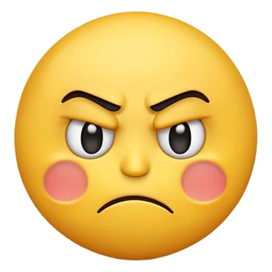 A 2D digital illustration of a yellow emoji with a round face, looking angry with furrowed brows, squinted eyes, and a frown. The emoji has its arms crossed in front of its chest, emphasizing a frustrated or annoyed attitude. sticker