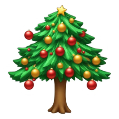 Árbol de navidad decorado sticker