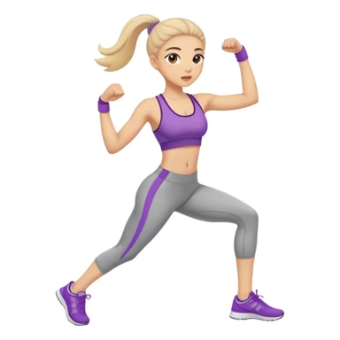 Exercising girl sticker