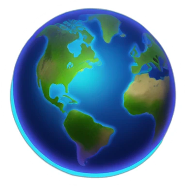 Earth neon sticker