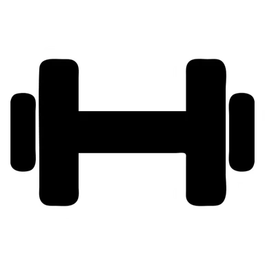 solid filled dumbbell icon sticker