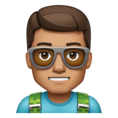 Minecraft Steve with sunglasses sticker