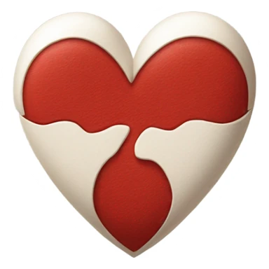 Red-white heart sticker