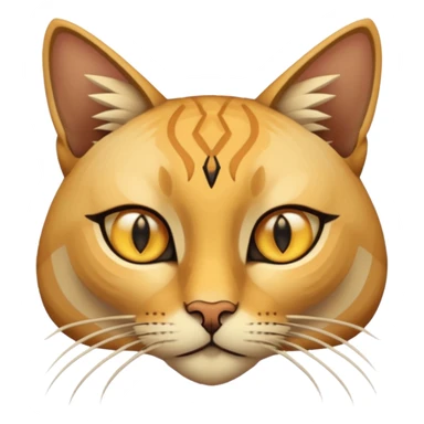 Face of Egyptian Cat in game pixelized style sticker