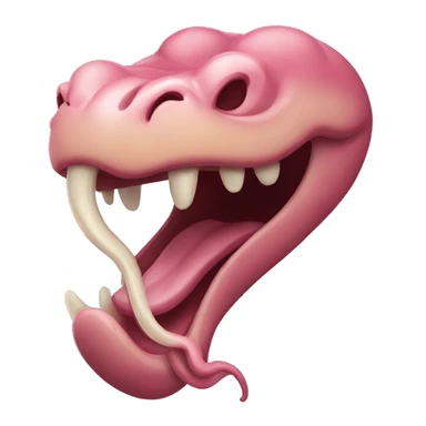 Slithering tongue sticker
