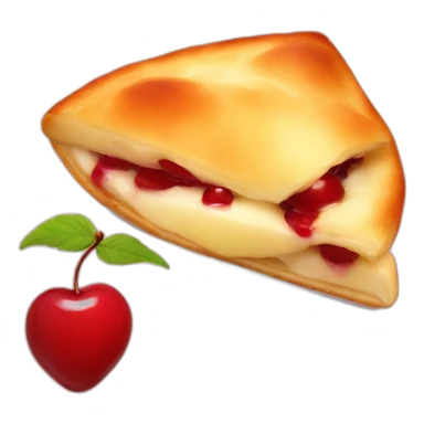red Khachapuri with cherry sticker