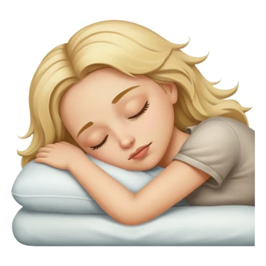 Dirty blonde girl sleeping sticker