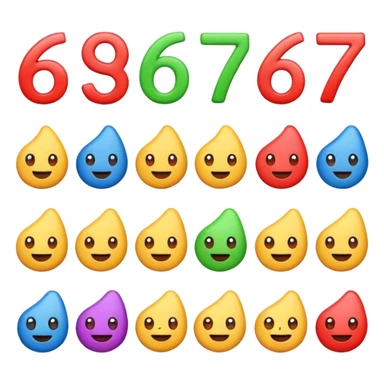 un emoji six seven sticker
